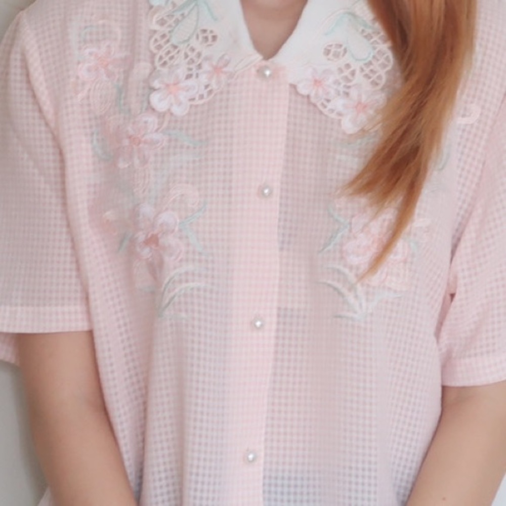 Vintage pink floral shirts